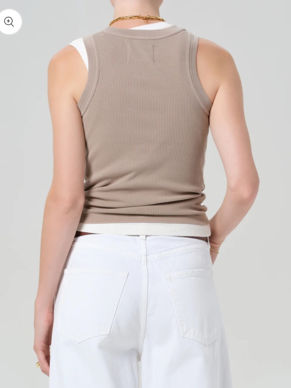 Citizens Of Humanity Isabel Rib Tank Top In Sandatlas - Picture 2 of 13